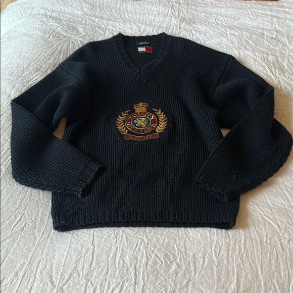 Tommy Hilfiger Blue V-Neck Sweater